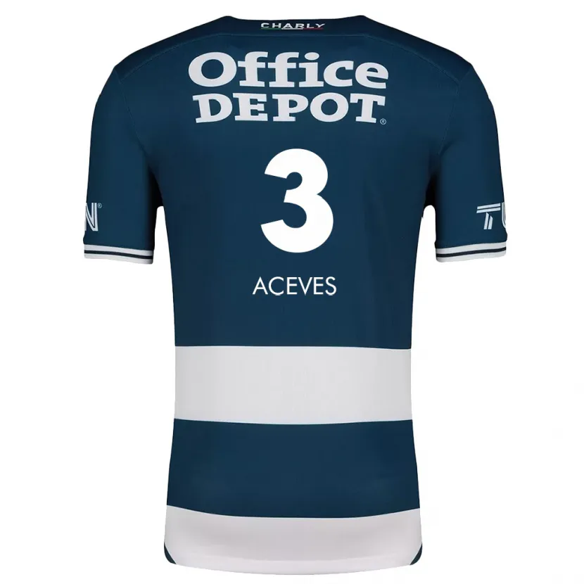 Danxen Herren Alonso Aceves #3 Blau Weiss Heimtrikot Trikot 2024/25 T-Shirt