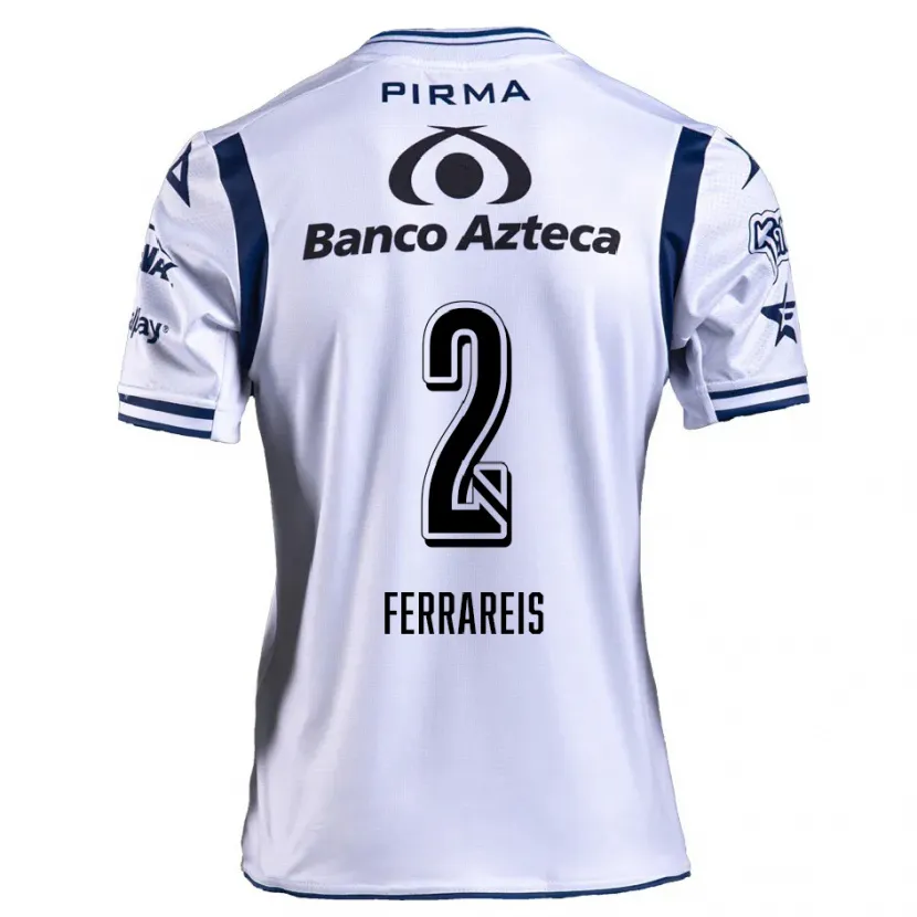Danxen Herren Gustavo Ferrareis #2 Weiß Marineblau Heimtrikot Trikot 2024/25 T-Shirt