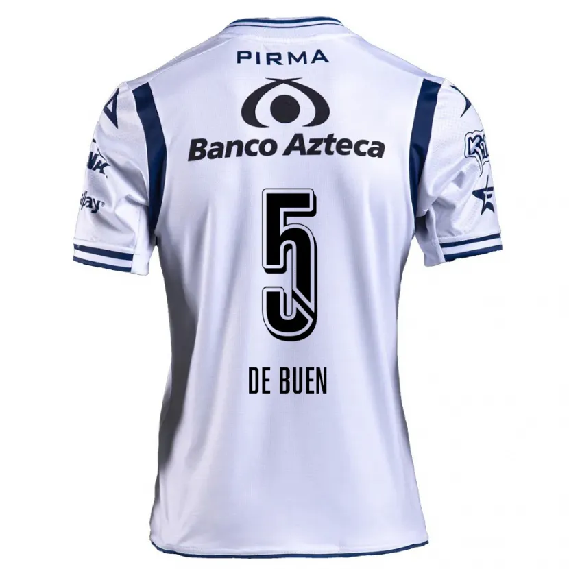 Danxen Herren Diego De Buen #5 Weiß Marineblau Heimtrikot Trikot 2024/25 T-Shirt
