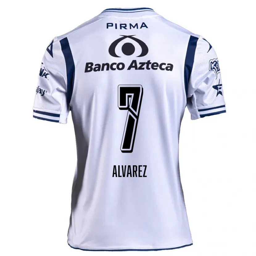Danxen Herren Daniel Álvarez #7 Weiß Marineblau Heimtrikot Trikot 2024/25 T-Shirt
