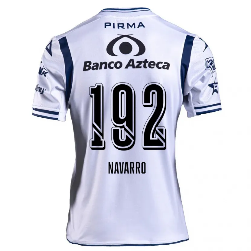 Danxen Herren Eduardo Navarro #192 Weiß Marineblau Heimtrikot Trikot 2024/25 T-Shirt