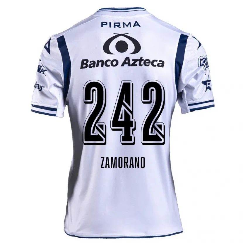 Danxen Herren Leonardo Zamorano #242 Weiß Marineblau Heimtrikot Trikot 2024/25 T-Shirt