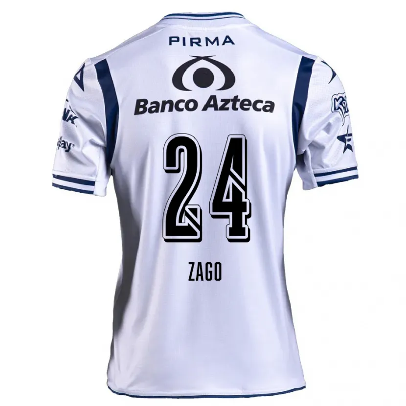 Danxen Herren Diego Zago #24 Weiß Marineblau Heimtrikot Trikot 2024/25 T-Shirt