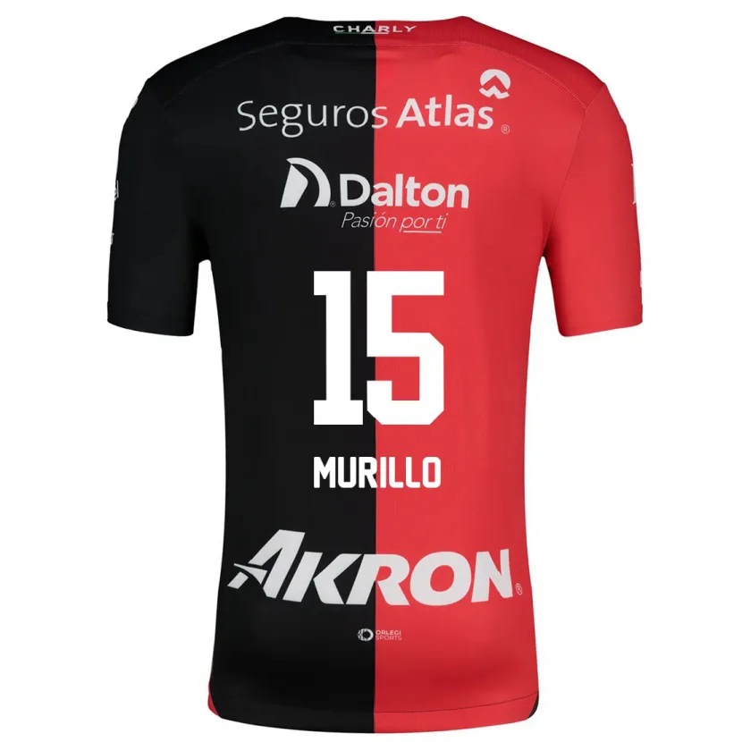 Danxen Herren Jhon Murillo #15 Rot Schwarz Heimtrikot Trikot 2024/25 T-Shirt