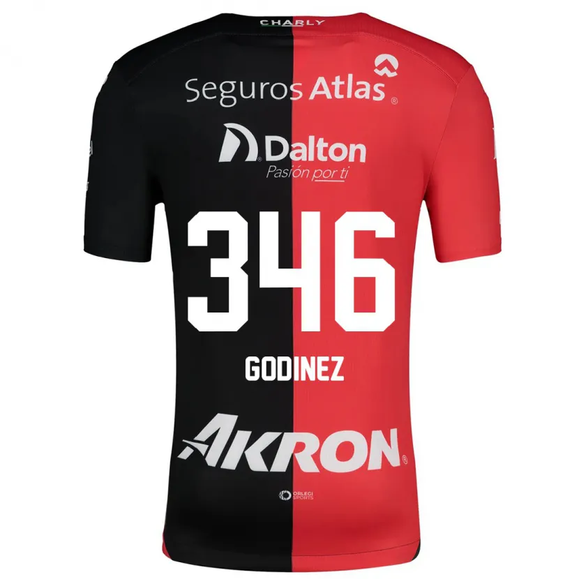Danxen Herren Olmo Godínez #346 Rot Schwarz Heimtrikot Trikot 2024/25 T-Shirt