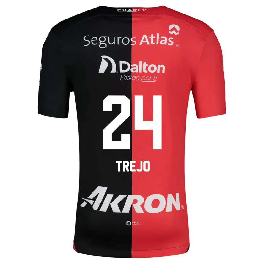 Danxen Herren Christopher Trejo #24 Rot Schwarz Heimtrikot Trikot 2024/25 T-Shirt
