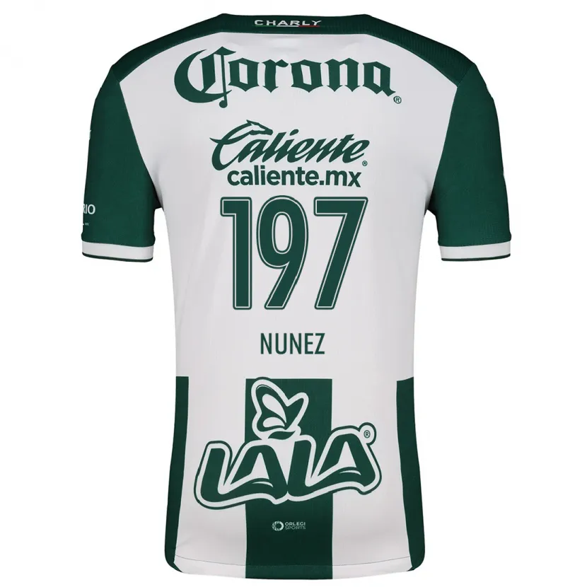 Danxen Herren Kevin Núñez #197 Grün Weiß Heimtrikot Trikot 2024/25 T-Shirt