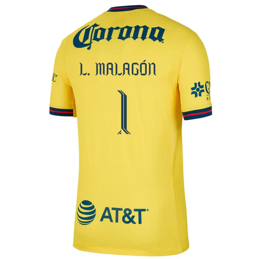 Danxen Herren Luis Malagón #1 Gelb Blau Heimtrikot Trikot 2024/25 T-Shirt