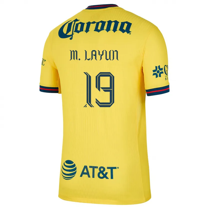 Danxen Herren Miguel Layún #19 Gelb Blau Heimtrikot Trikot 2024/25 T-Shirt