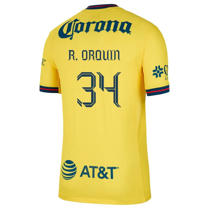 Danxen Herren Ralph Orquin #34 Gelb Blau Heimtrikot Trikot 2024/25 T-Shirt