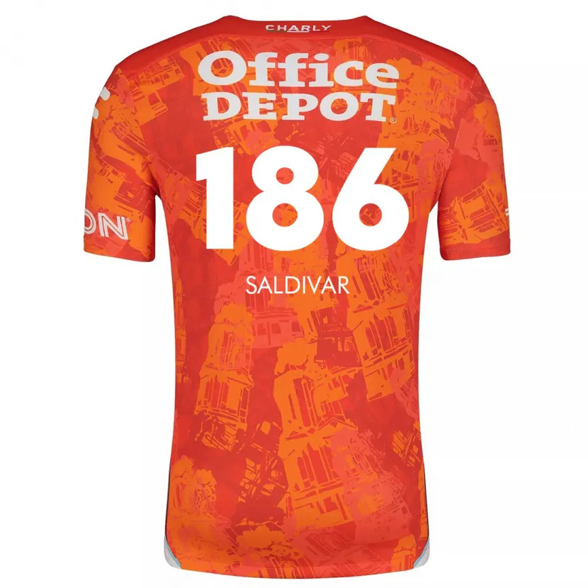 Danxen Herren José Saldívar #186 Orange Weiß Auswärtstrikot Trikot 2024/25 T-Shirt