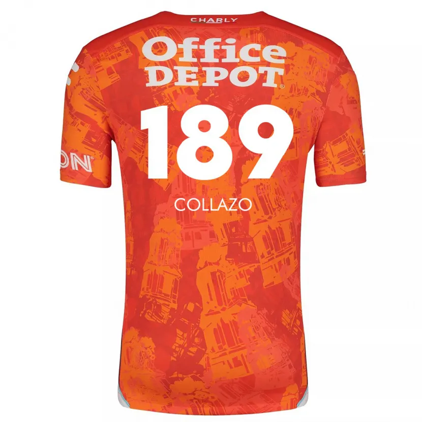 Danxen Herren David Collazo #189 Orange Weiß Auswärtstrikot Trikot 2024/25 T-Shirt