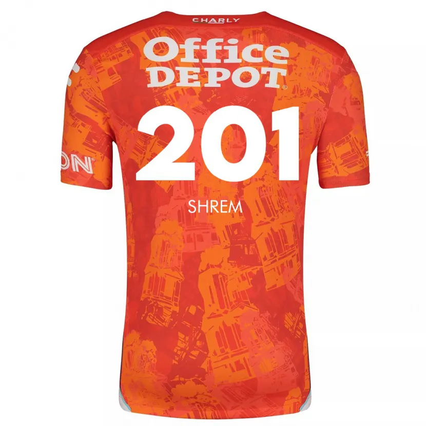 Danxen Herren David Shrem #201 Orange Weiß Auswärtstrikot Trikot 2024/25 T-Shirt