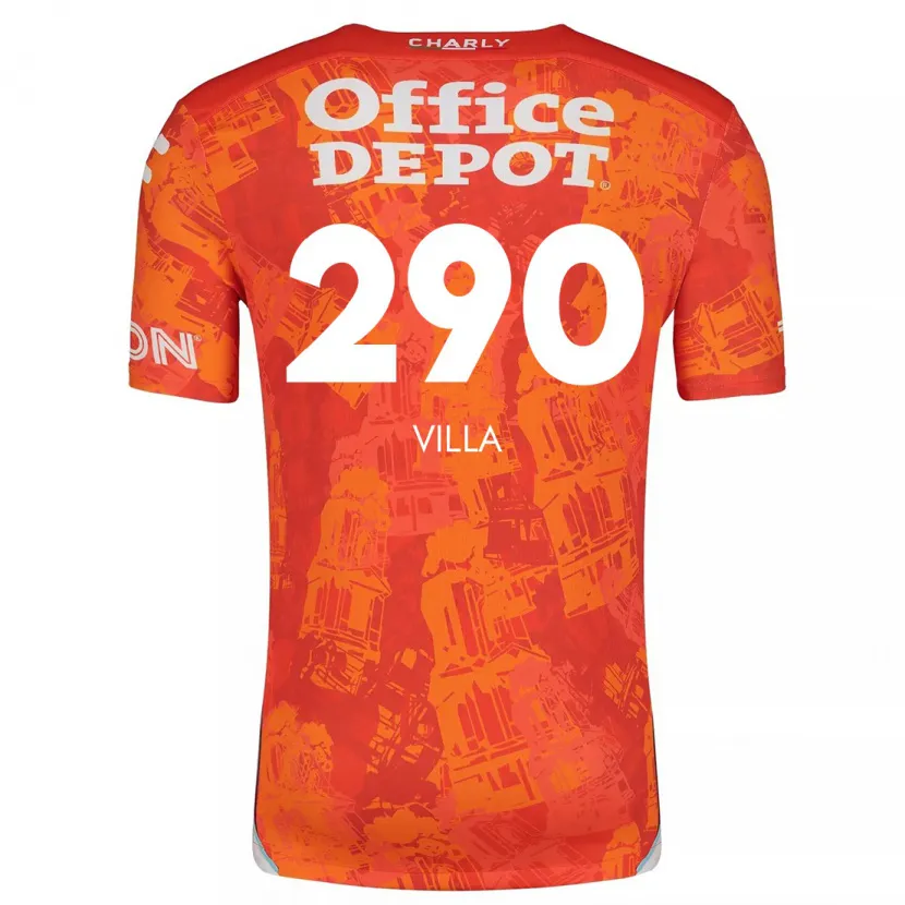 Danxen Herren Adrián Villa #290 Orange Weiß Auswärtstrikot Trikot 2024/25 T-Shirt