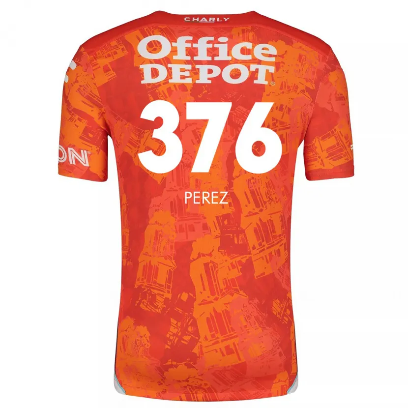 Danxen Herren Abraham Pérez #376 Orange Weiß Auswärtstrikot Trikot 2024/25 T-Shirt