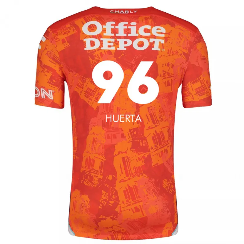 Danxen Herren Edwin Huerta #96 Orange Weiß Auswärtstrikot Trikot 2024/25 T-Shirt