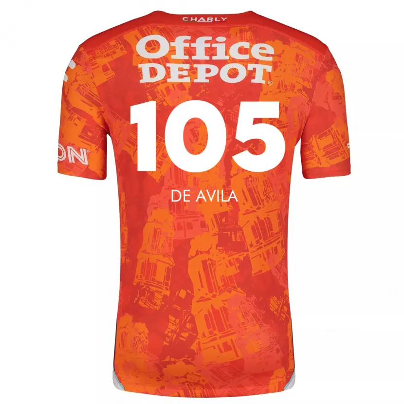Danxen Herren José De Ávila #105 Orange Weiß Auswärtstrikot Trikot 2024/25 T-Shirt