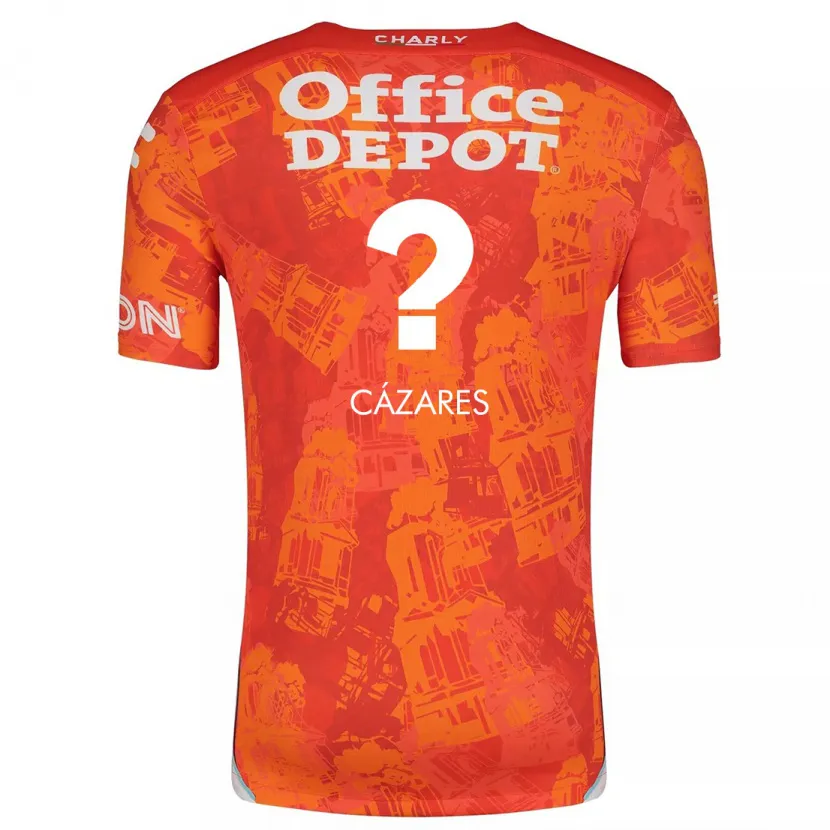 Danxen Herren Dimas Cázares #0 Orange Weiß Auswärtstrikot Trikot 2024/25 T-Shirt
