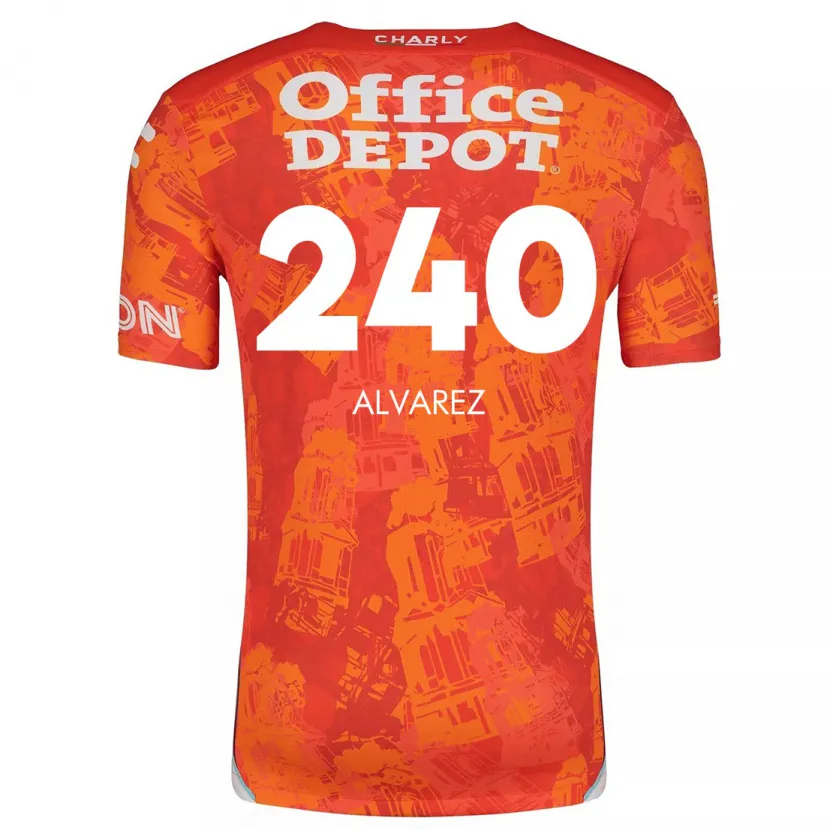 Danxen Herren Gael Álvarez #240 Orange Weiß Auswärtstrikot Trikot 2024/25 T-Shirt
