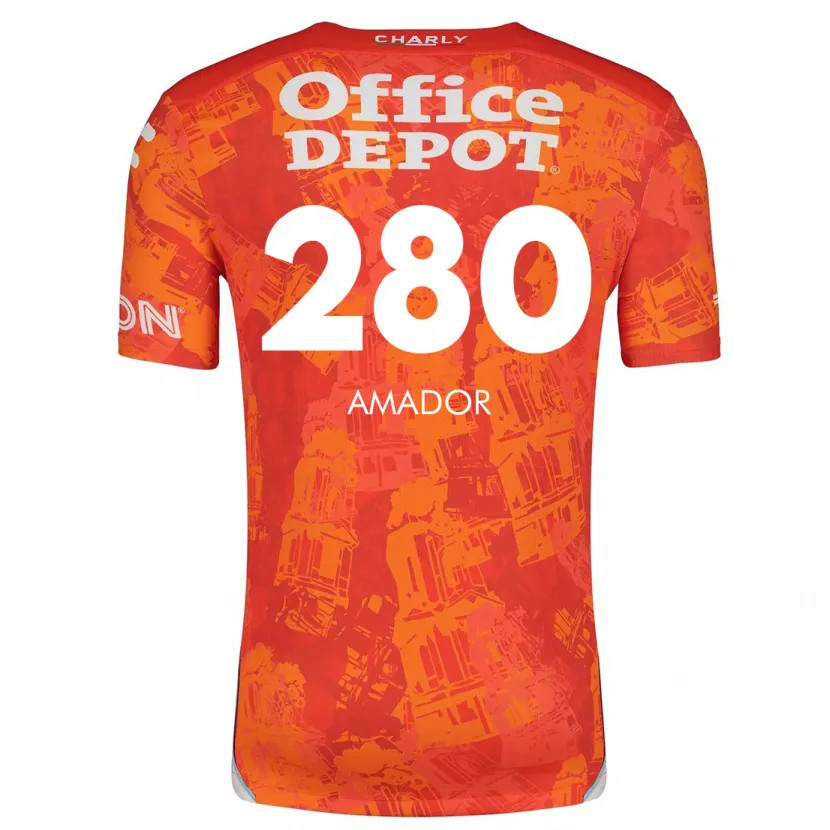 Danxen Herren Santiago Amador #280 Orange Weiß Auswärtstrikot Trikot 2024/25 T-Shirt