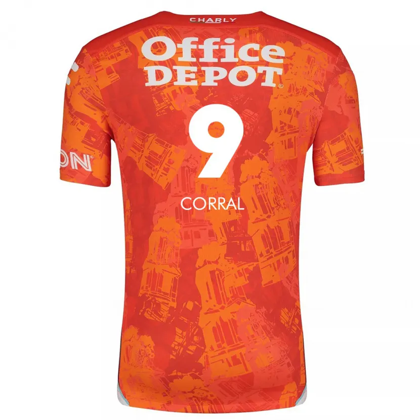 Danxen Herren Charlyn Corral #9 Orange Weiß Auswärtstrikot Trikot 2024/25 T-Shirt