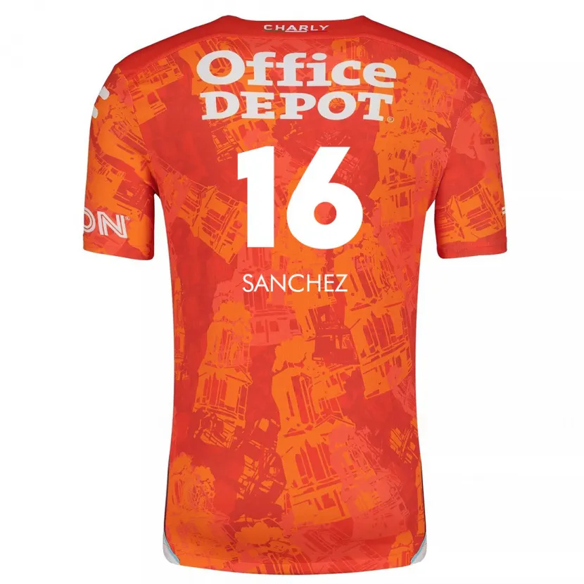 Danxen Herren Vanessa Sánchez #16 Orange Weiß Auswärtstrikot Trikot 2024/25 T-Shirt