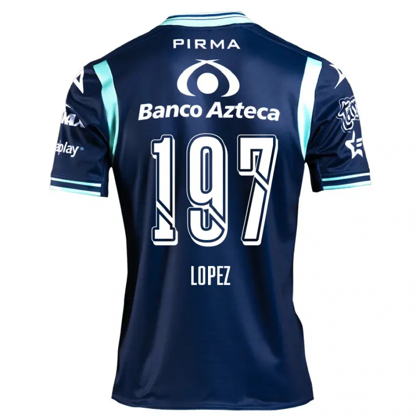 Danxen Herren Sebastián López #197 Navy Blau Auswärtstrikot Trikot 2024/25 T-Shirt
