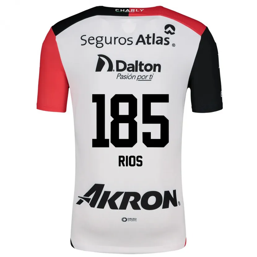 Danxen Herren Víctor Ríos #185 Weiß Rot Schwarz Auswärtstrikot Trikot 2024/25 T-Shirt