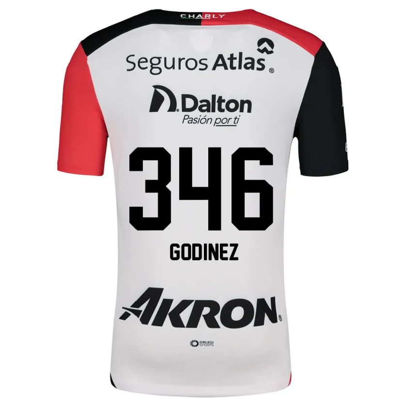 Danxen Herren Olmo Godínez #346 Weiß Rot Schwarz Auswärtstrikot Trikot 2024/25 T-Shirt
