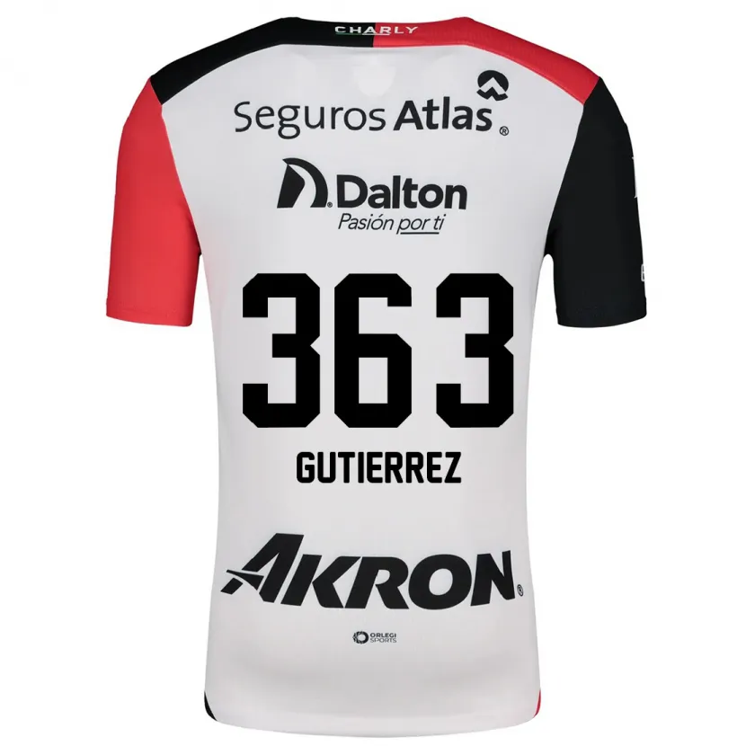 Danxen Herren Orlando Gutiérrez #363 Weiß Rot Schwarz Auswärtstrikot Trikot 2024/25 T-Shirt