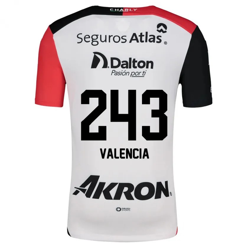 Danxen Herren Luis Valencia #243 Weiß Rot Schwarz Auswärtstrikot Trikot 2024/25 T-Shirt