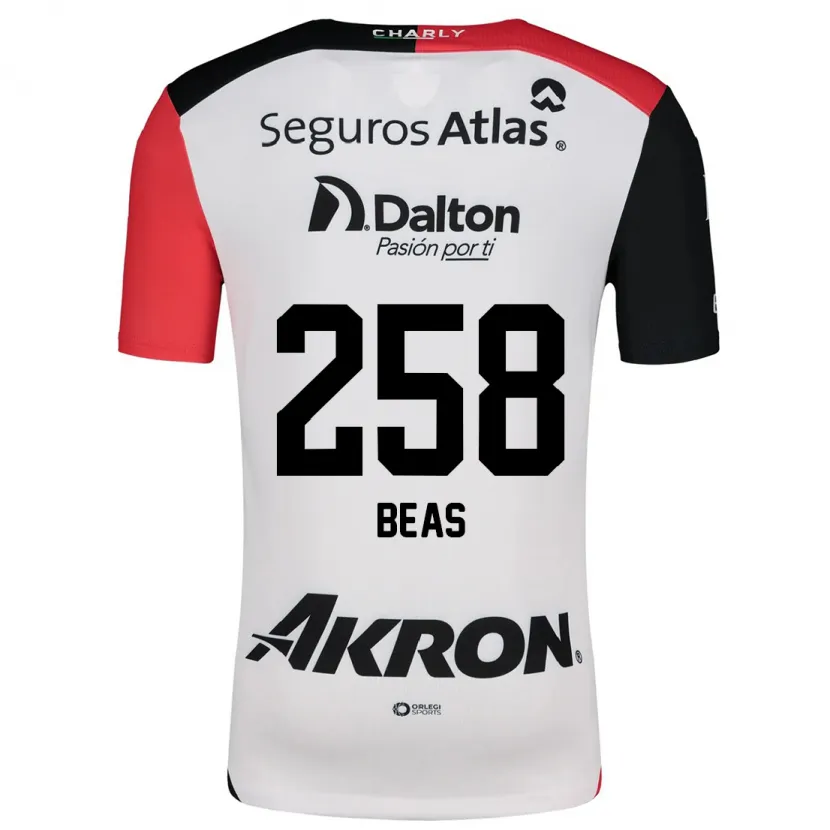 Danxen Herren Álvaro Beas #258 Weiß Rot Schwarz Auswärtstrikot Trikot 2024/25 T-Shirt