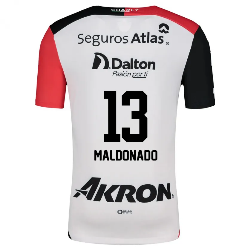 Danxen Herren Maritza Maldonado #13 Weiß Rot Schwarz Auswärtstrikot Trikot 2024/25 T-Shirt