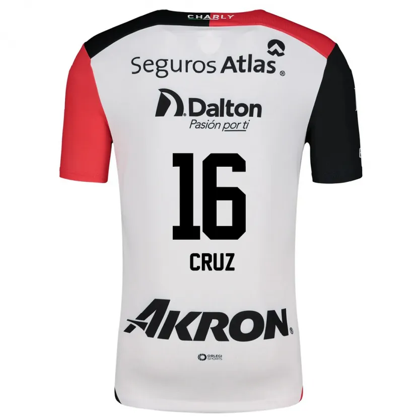 Danxen Herren Daniela Cruz #16 Weiß Rot Schwarz Auswärtstrikot Trikot 2024/25 T-Shirt