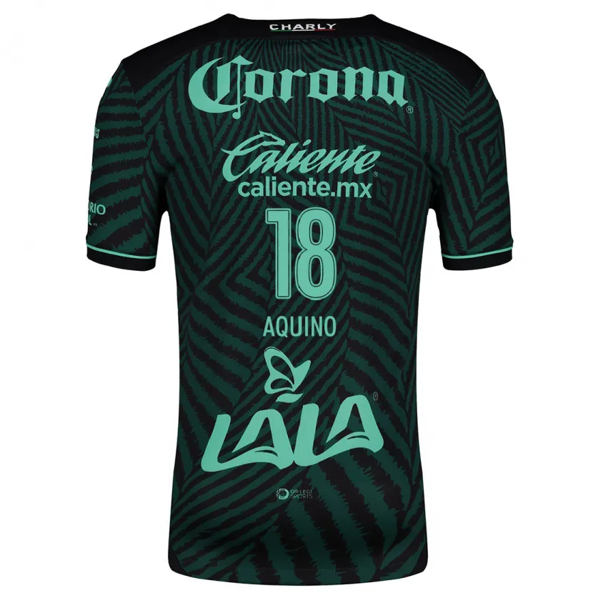 Danxen Herren Pedro Aquino #18 Schwarz Grün Auswärtstrikot Trikot 2024/25 T-Shirt