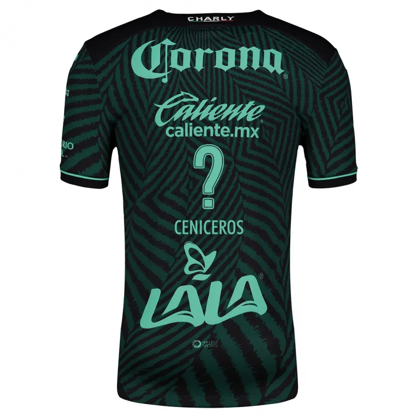 Danxen Herren Carlos Ceniceros #0 Schwarz Grün Auswärtstrikot Trikot 2024/25 T-Shirt