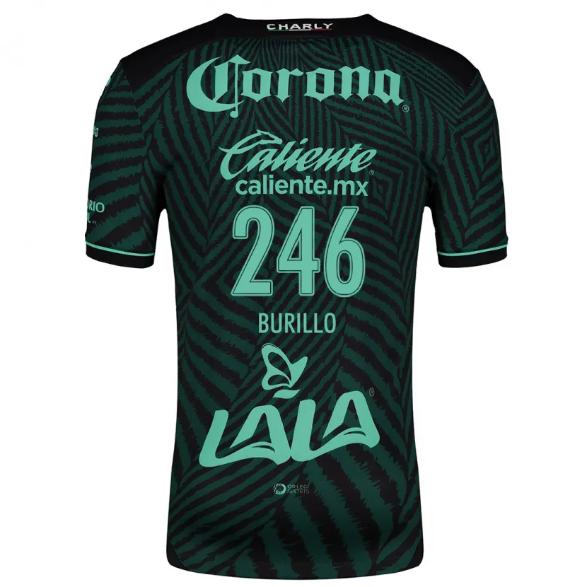Danxen Herren Juan Burillo #246 Schwarz Grün Auswärtstrikot Trikot 2024/25 T-Shirt