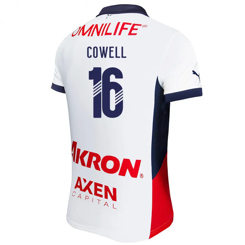 Danxen Herren Cade Cowell #16 Weiß Rot Blau Auswärtstrikot Trikot 2024/25 T-Shirt