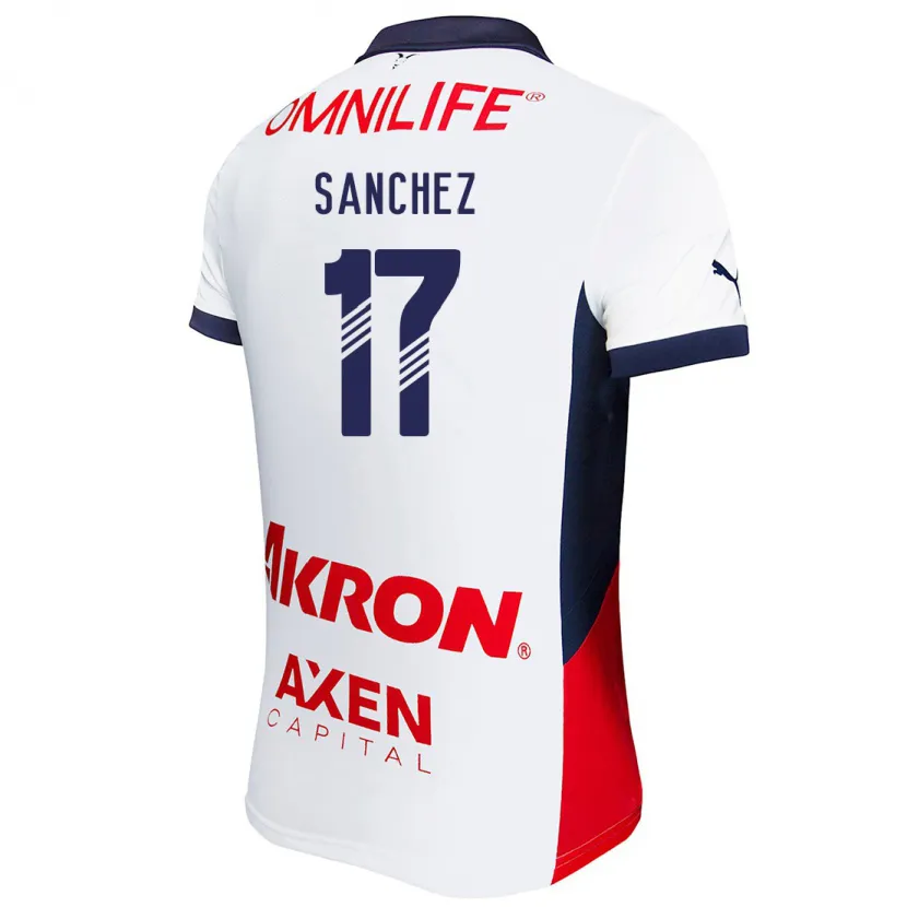 Danxen Herren Jesús Sánchez #17 Weiß Rot Blau Auswärtstrikot Trikot 2024/25 T-Shirt