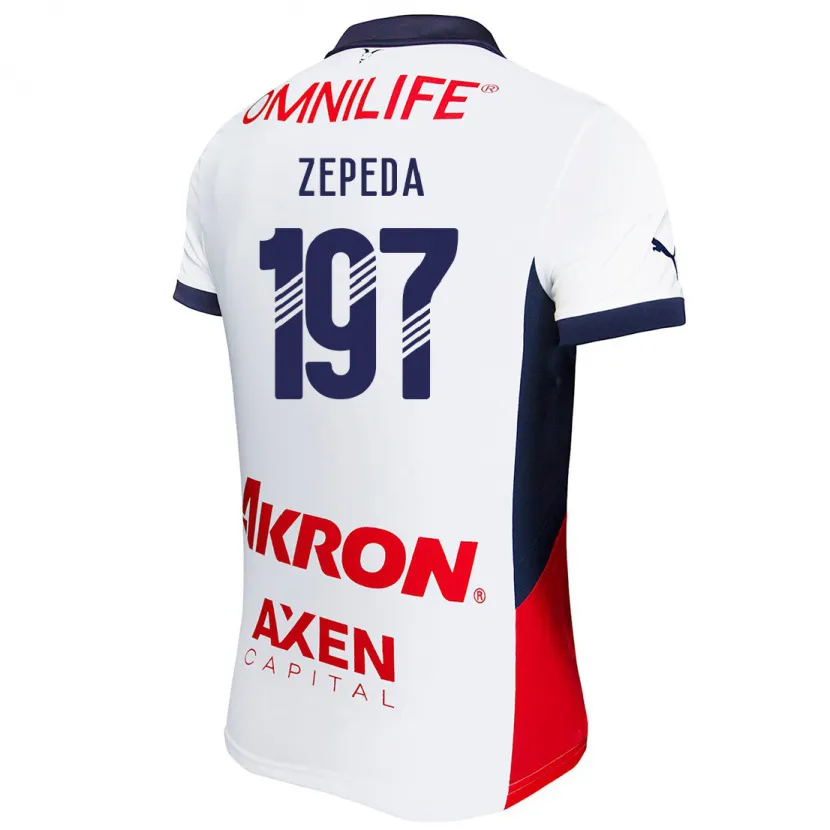 Danxen Herren Carlos Zepeda #197 Weiß Rot Blau Auswärtstrikot Trikot 2024/25 T-Shirt