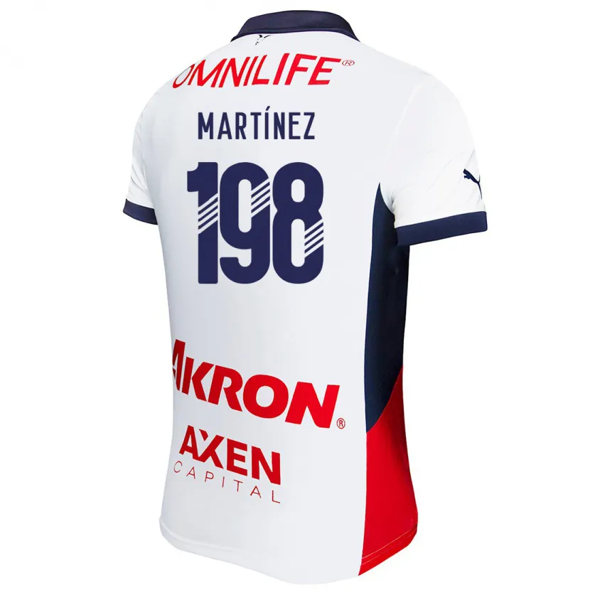 Danxen Herren Andrew Martínez #198 Weiß Rot Blau Auswärtstrikot Trikot 2024/25 T-Shirt