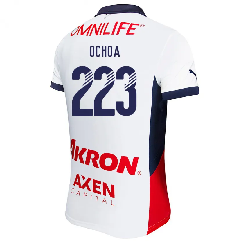 Danxen Herren Diego Ochoa #223 Weiß Rot Blau Auswärtstrikot Trikot 2024/25 T-Shirt