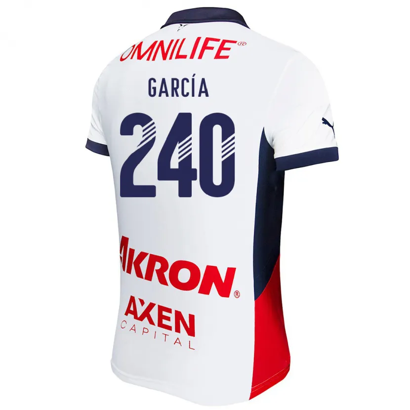 Danxen Herren Víctor García #240 Weiß Rot Blau Auswärtstrikot Trikot 2024/25 T-Shirt
