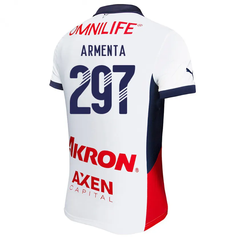 Danxen Herren Deibith Armenta #297 Weiß Rot Blau Auswärtstrikot Trikot 2024/25 T-Shirt