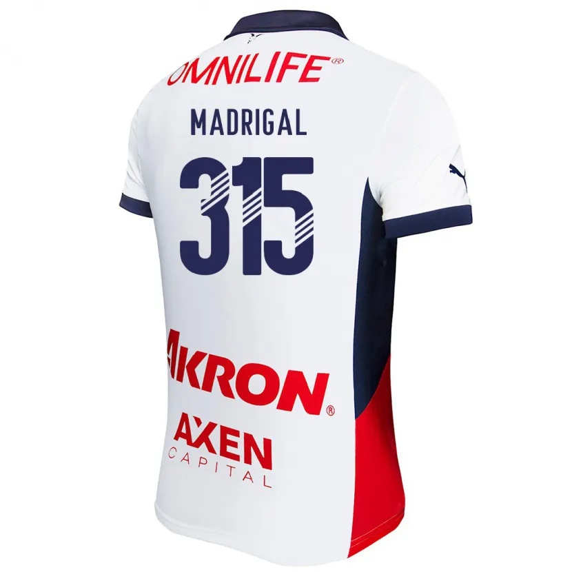 Danxen Herren David Madrigal #315 Weiß Rot Blau Auswärtstrikot Trikot 2024/25 T-Shirt