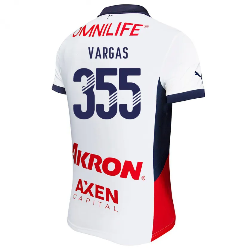 Danxen Herren Uziel Vargas #355 Weiß Rot Blau Auswärtstrikot Trikot 2024/25 T-Shirt