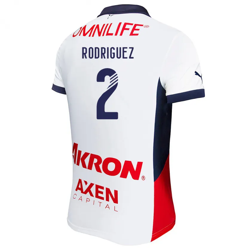 Danxen Herren Jaqueline Rodríguez #2 Weiß Rot Blau Auswärtstrikot Trikot 2024/25 T-Shirt