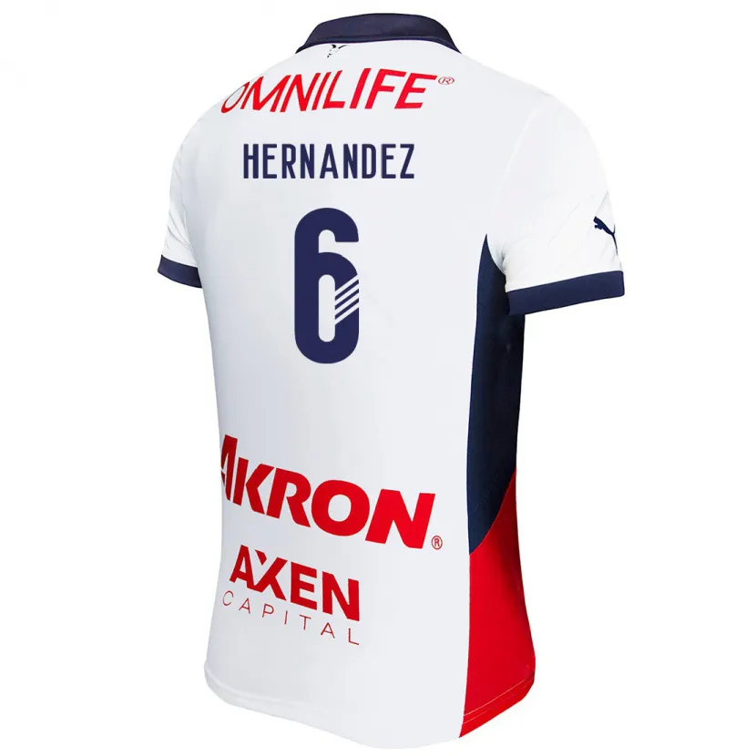 Danxen Herren Ana Camila Hernández #6 Weiß Rot Blau Auswärtstrikot Trikot 2024/25 T-Shirt