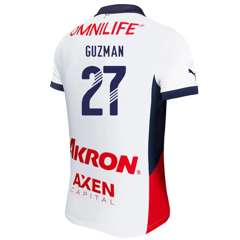Danxen Herren Kinberly Guzmán #27 Weiß Rot Blau Auswärtstrikot Trikot 2024/25 T-Shirt