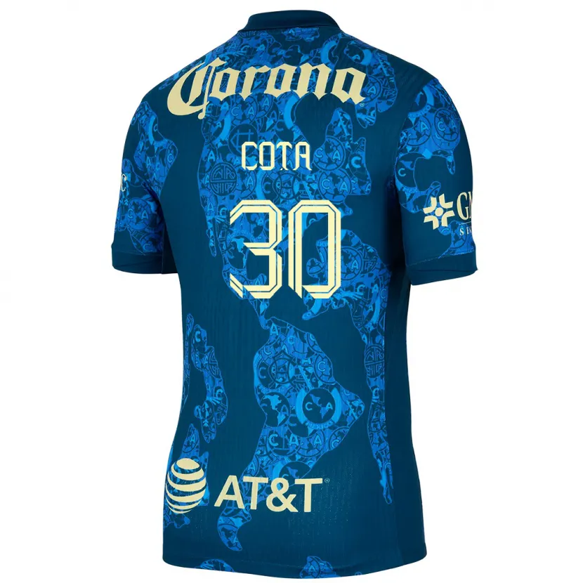 Danxen Herren Rodolfo Cota #30 Blau Gelb Auswärtstrikot Trikot 2024/25 T-Shirt